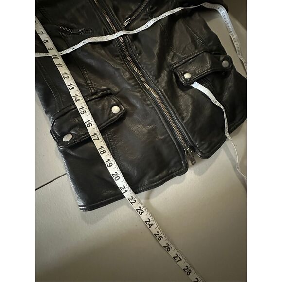 NWOT Free People We The Free Women's Black Vegan Leather Biker Moto Jacket Small - Picture 12 of 12